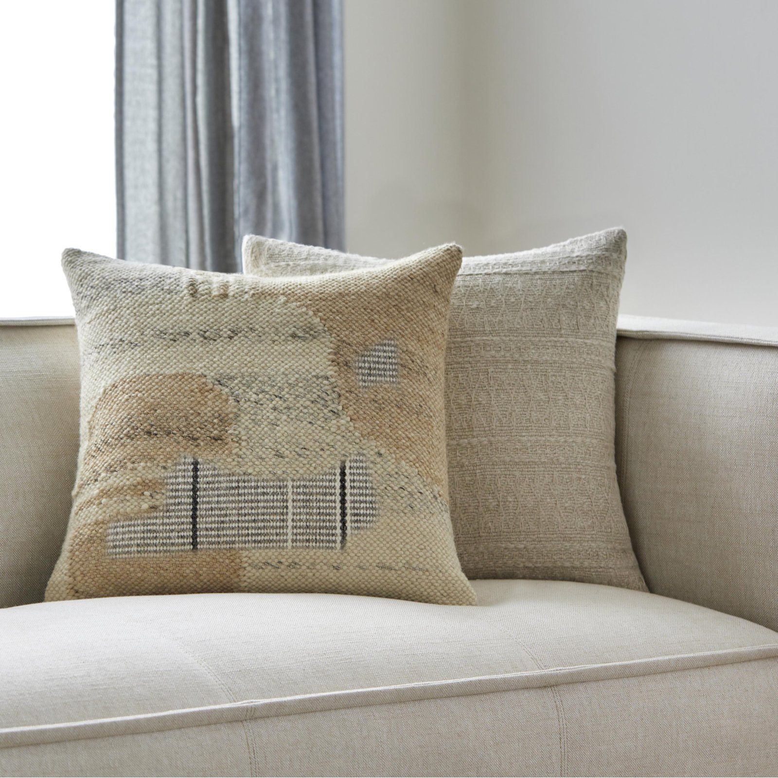 Dia Wool Pillow Cover, 22" x 22", Pillow Cover Only - No Insert