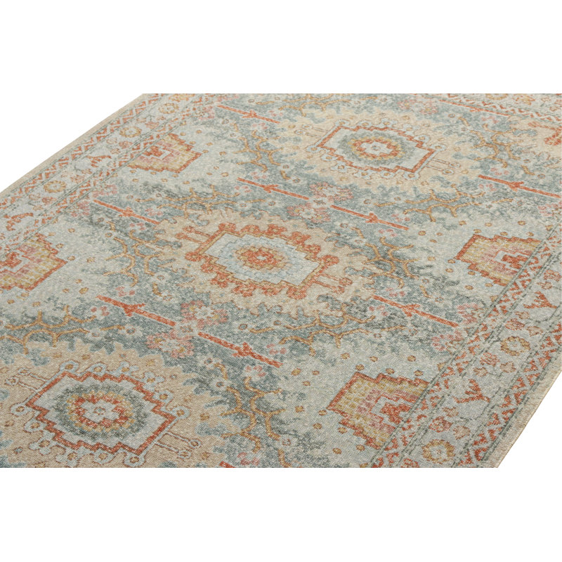 Distressed Homage Hand Knotted Wool Geometric Area Rug, Rectangle 14' x 20'