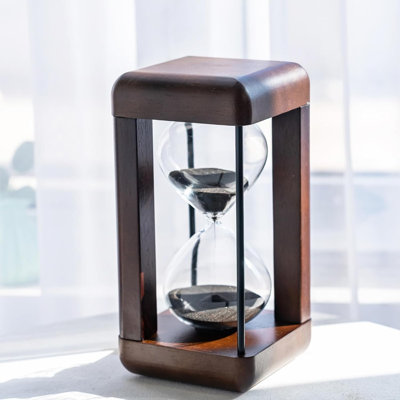 Large premium walnut hourglass