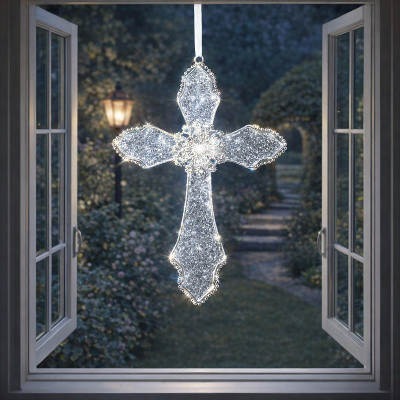 Décoration intérieure / extérieure, décoration de jardin, pendentif en croix, sertissage de diamants, carillons décoratifs, décoration artistique