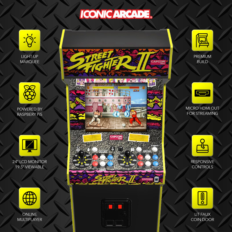 Iconic Arcade Street Fighter II: The World Warrior XT Arcade Machine