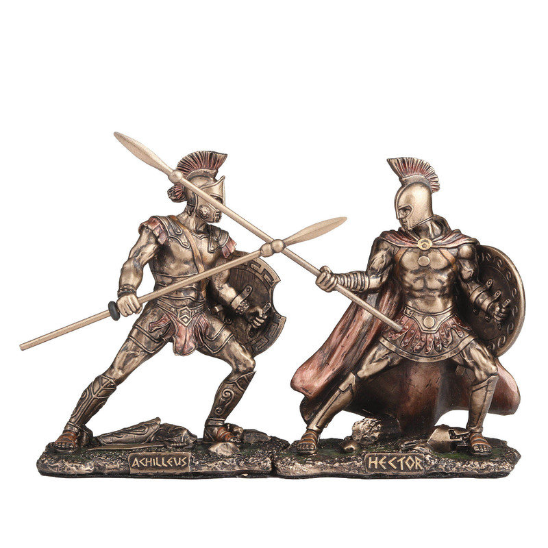 Figurine 3,94 pouces en polyrésine Hector Fighting Achilleus