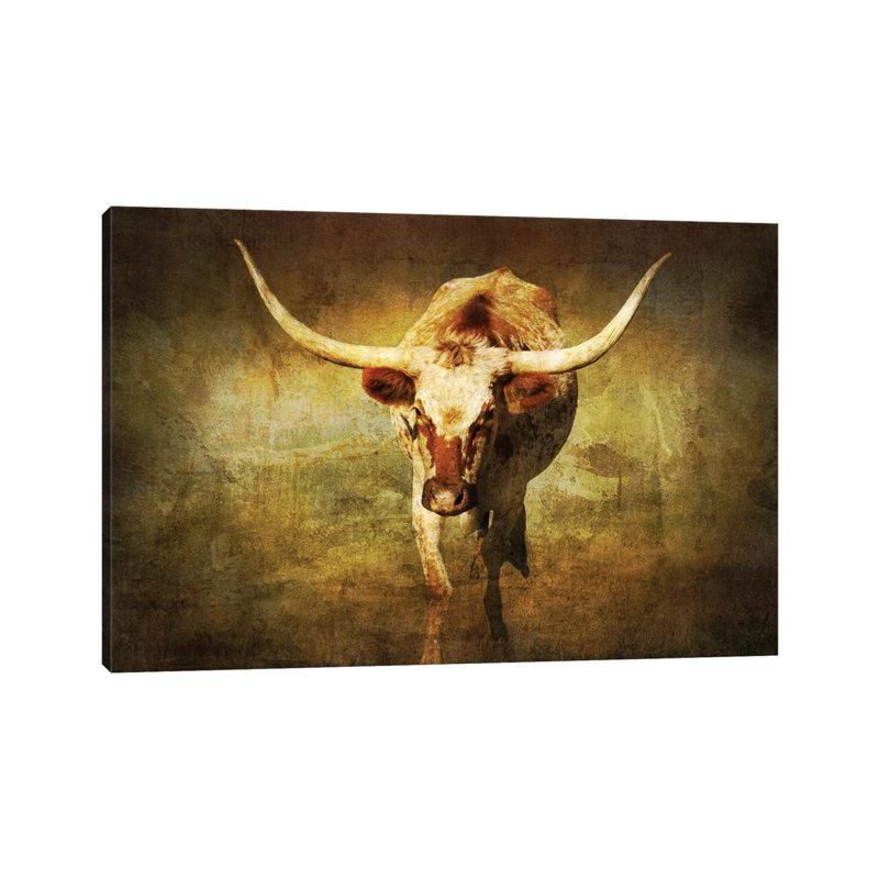 Steer 1 Piece Wrapped Canvas Wall Art, 66.04 cm H x 45.72 cm W x 3.175 cm D