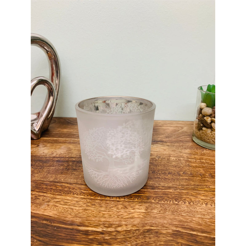 Glass Tabletop / Centrepiece Tealight Holder, 5.7 cm H x 5.5cm W x 5.5cm D