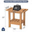 Tabouret de douche en PEHD imperméable - Banc intérieur / extérieur toutes saisons avec tablette de rangement - Siège de rasage polyvalent et table d'appoint-196577471