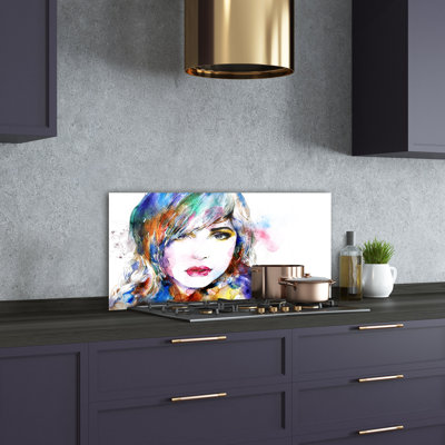 Amaire 50cm W x 100cm L Glass Peel and Stick Panel