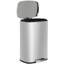 Bestoffice Poubelle Poubelle en acier inoxydable brossé silencieux et ouvert et fermé pour la cuisine Bureau Chambre à coucher Salle de bain Poubelle Poubelle 13 gallons / 50 litres