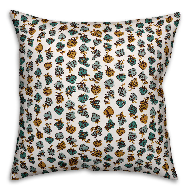  Housse de coussin Fruit, 20 po x 20 po, Bleu