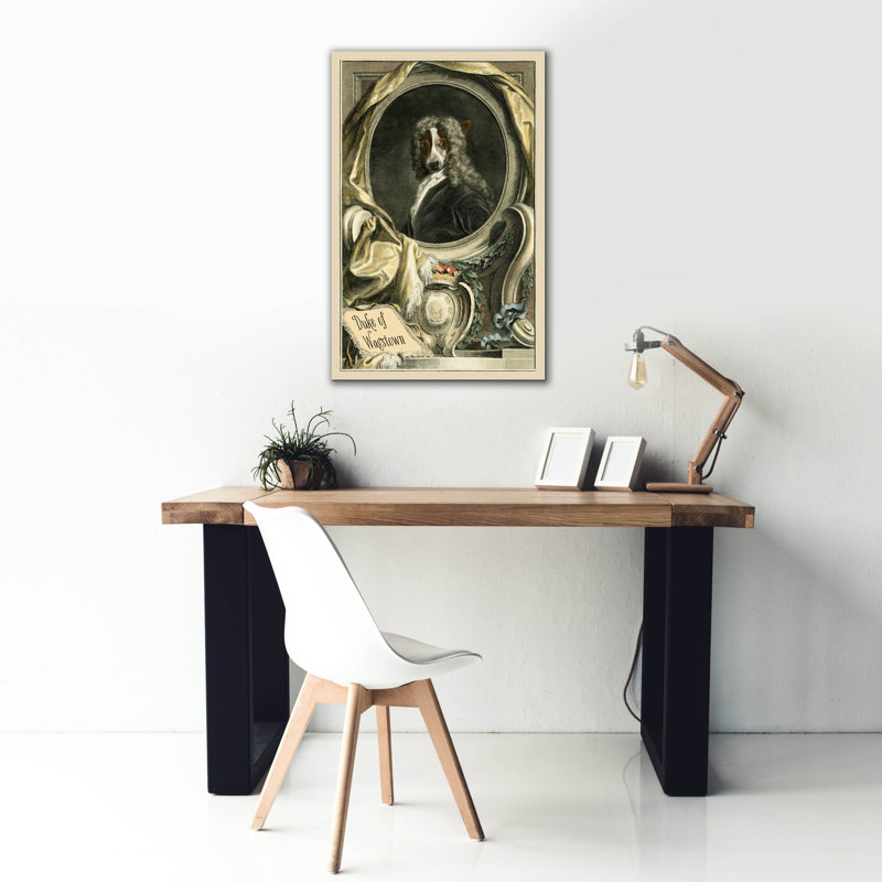  «Royal Dog Portrait 2» par Alicia Longley, art mural sur toile, 26 po x 40 po, H 40 po x l 26 po