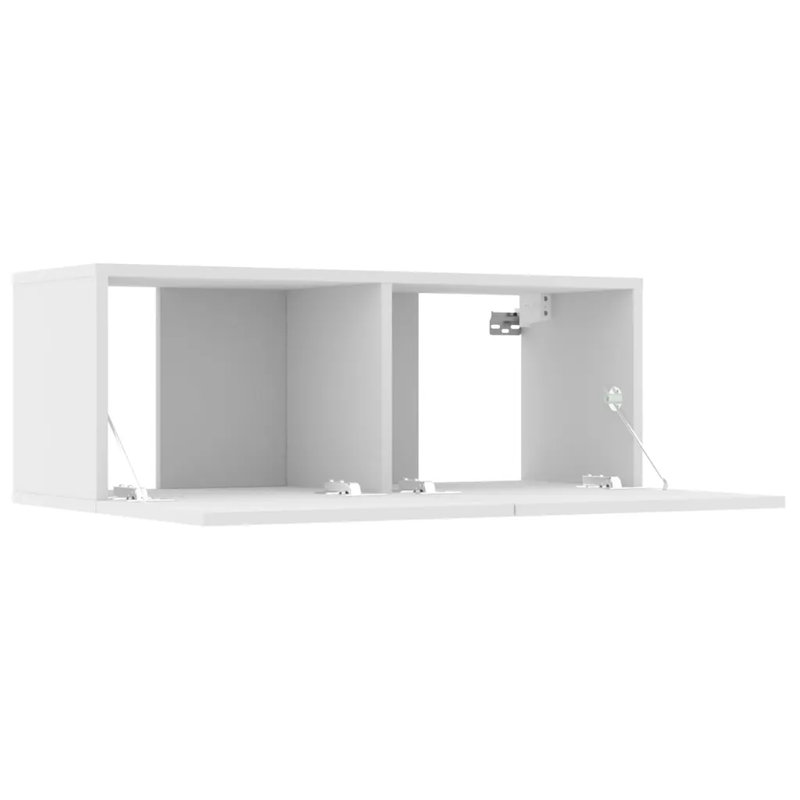 Unfinished Floating TV Stand for TVs up to 24", White