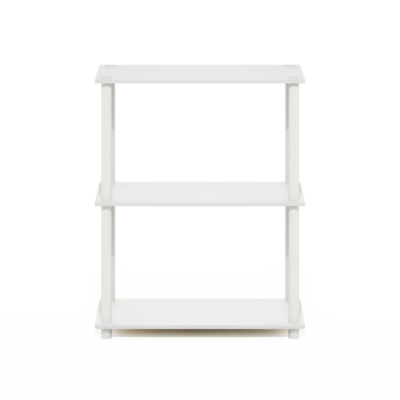 Decorius Etagere Bookcase, (3 Shelves) 29.5" H x 23.6" W x 11.4" D, White
