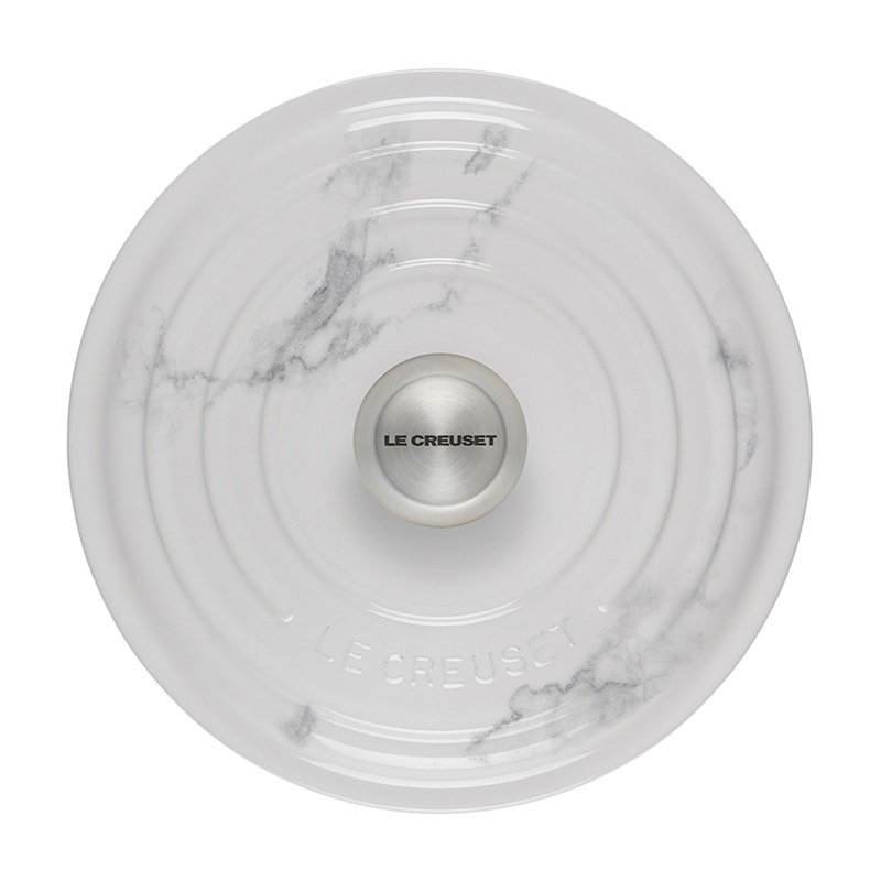 Le Creuset Signature Enameled Cast Iron Marble Collection 4.5 Qt Round Dutch Oven with Lid