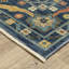 Tapis oriental en polypropylène tissé à la machine en bleu / or / orange-176967808