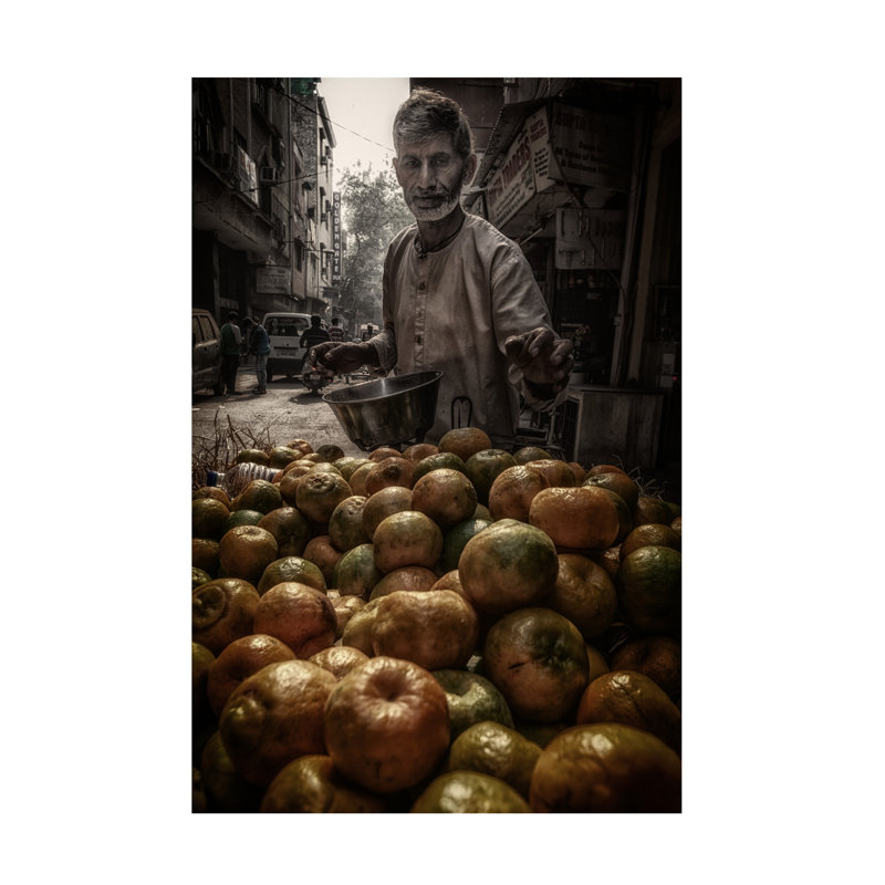Œuvre sur toile, "Pavol Stranak Tangerines", H 47 po x l 30 po