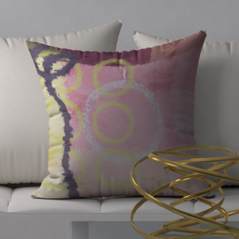 Abstract Reversible Throw Pillow, 18" x 18"