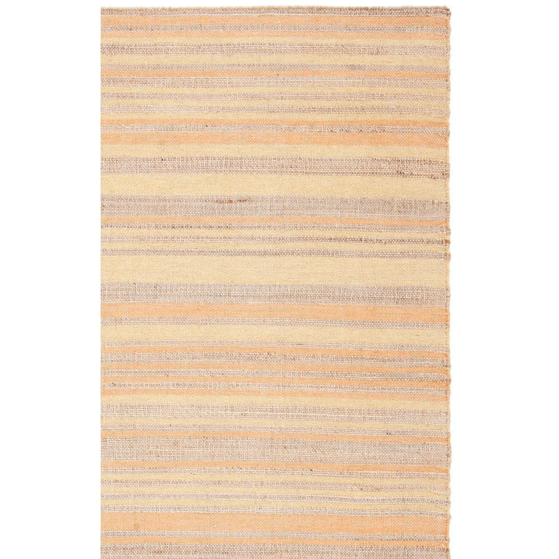Grice Hand Woven Jute/Wool Striped Rug in Natural/Gold, Rectangle 9' x 12'