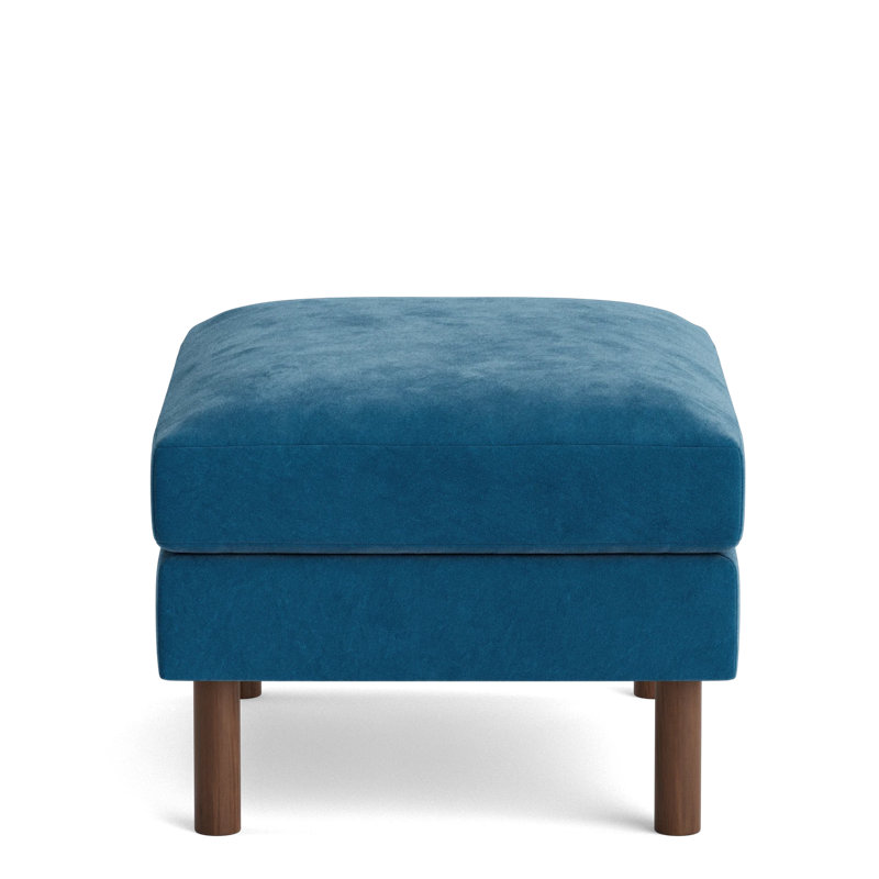 Laguna Ottoman, Performance Velvet - Denim