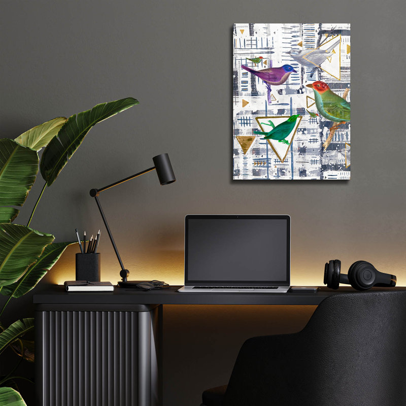  «Bird Intersection 1» par Lori Arbel, art mural en verre acrylique, 12 po x 16 po