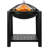 Paulie Square Iron Charcoal and Wood Burning Fire Pit with Lid