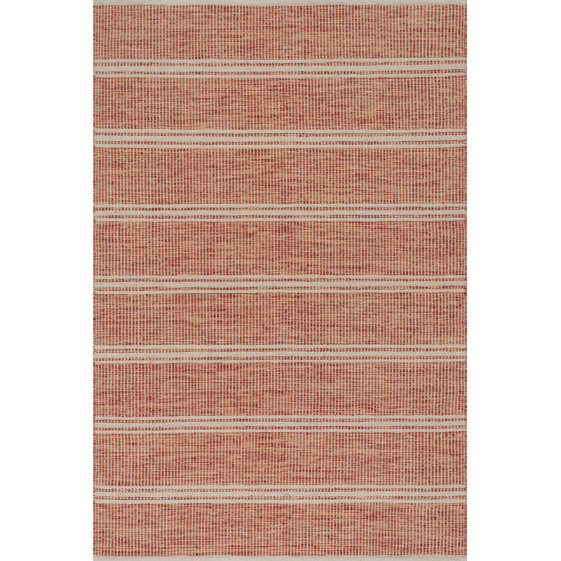 Tapis gris / ivoire à rayures fabriqué à la main Malta, Tapis de couloir 2 pi 6 po x 8 pi, Gris