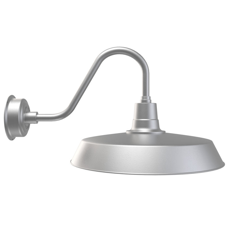 Haleigh Wall Light, Galvanized Silver, 19.025" H x 21" W x 14.25" D