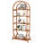 70.87" H X 27.55" W 5-Tier Arched Bookcase, Modern Freestanding Display Shelving Unit for Bedroom, Living Room-935632569