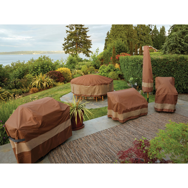 Housse pour table de patio résistante à l'eau Khurram avec garantie de 2 ans