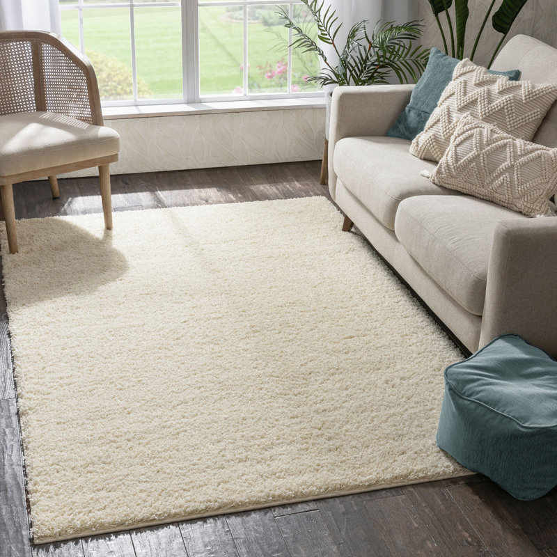 Madison Solid Colour Synthetic Area Rug, Rectangle 150cm x 215cm