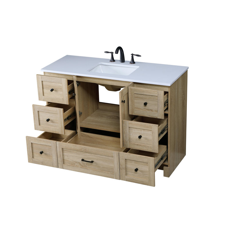 Soma 48" Single Bathroom Vanity Set, Mango Wood