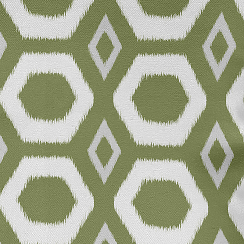 Opechee Geometric Square Cushion, 50cm H x 50cm W x 13cm D, Green