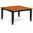 5 Piece Dining Set Includes a Square Dining Table with Butterfly Leaf and 4 Linen Fabric Kitchen Room Chairs, 54x54 Inch, Black & Cherry-14905314
