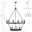 Margee 20 - Light Dimmable Wagon Wheel Chandelier