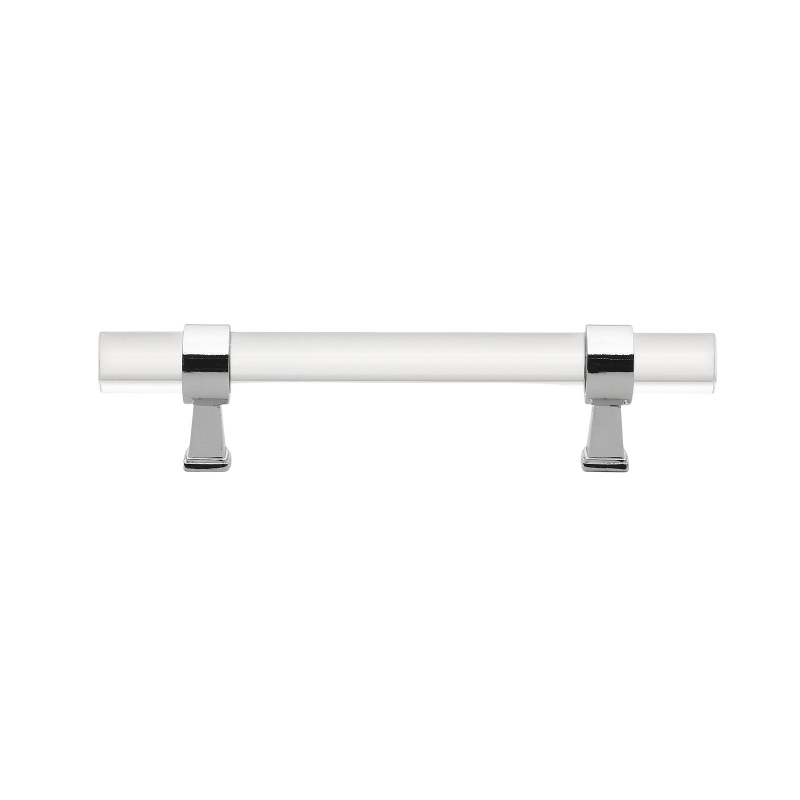 Center to Center Acrylic Bar Pull, Polished Chrome, 3.75"