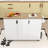Corilla Farmhouse Rolling Wooden Kitchen Cart with Expandable Drop-Leaf and Internal Storage-141825118