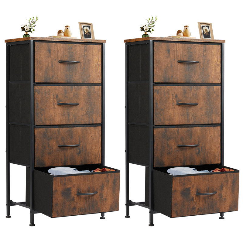 Commode 8 tiroirs Sybella, Rouille