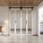 Top Mount Mirror Bi-Fold Sliding Double Barn Doors With Hardware Kit-93762564