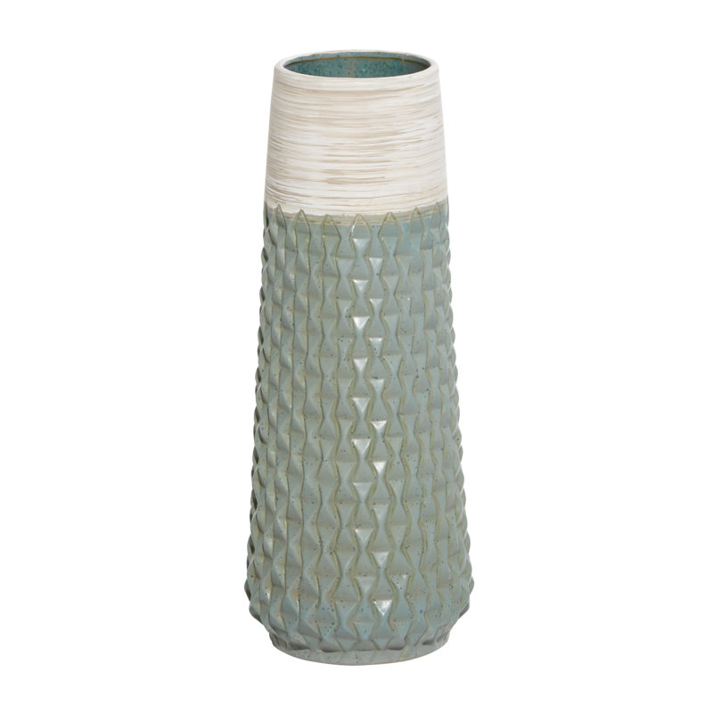 Miley Handcrafted Ceramic Table Vase, 19.15" H x 7.40" W x 7.40" D