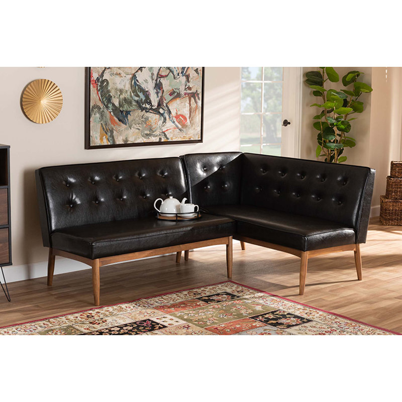 Faux Leather Upholstered Bench