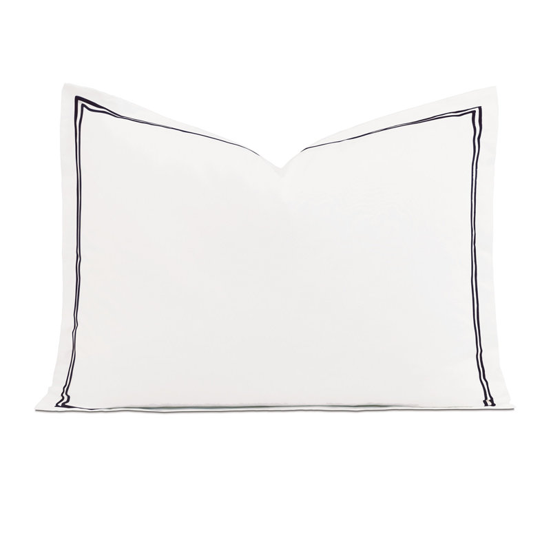 Taie décorative Enzo, Standard, Blanc / noir