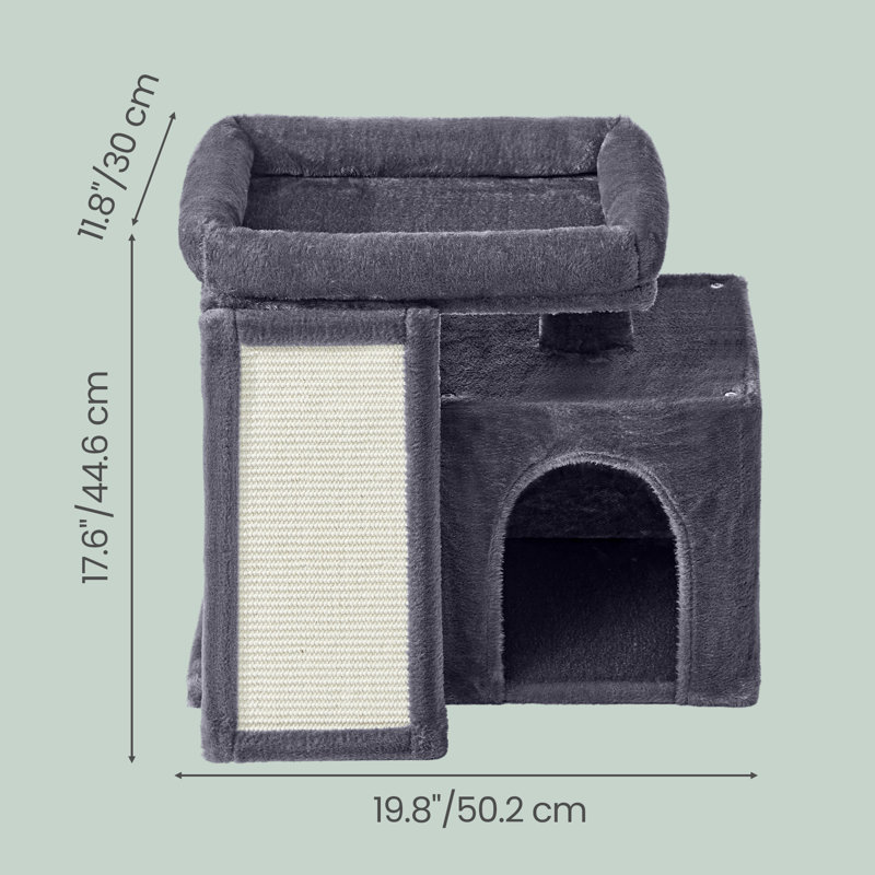 48cm H Cat Tree, Dark Grey