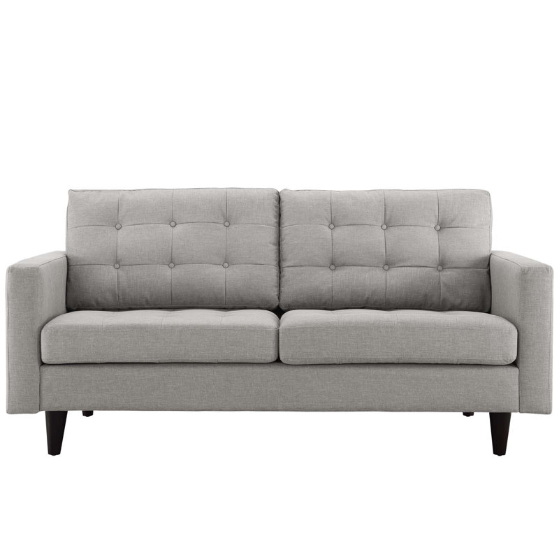 Canapé, causeuse et fauteuil Modway Empress, Velours gris pâle