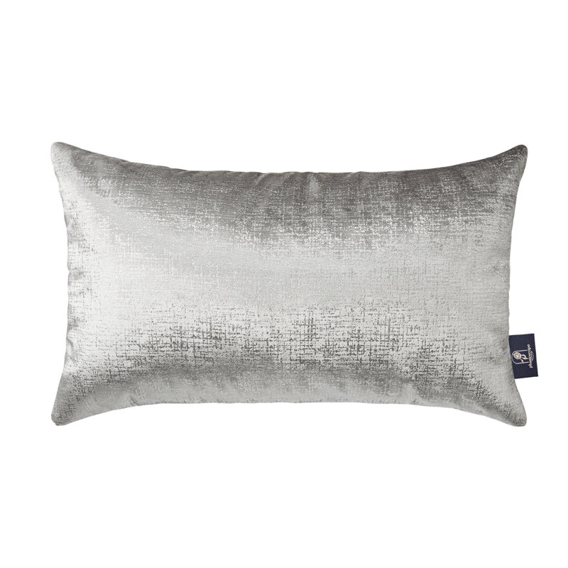 Beige Rectangular Velvet Throw Pillow Set with Zipper Closure