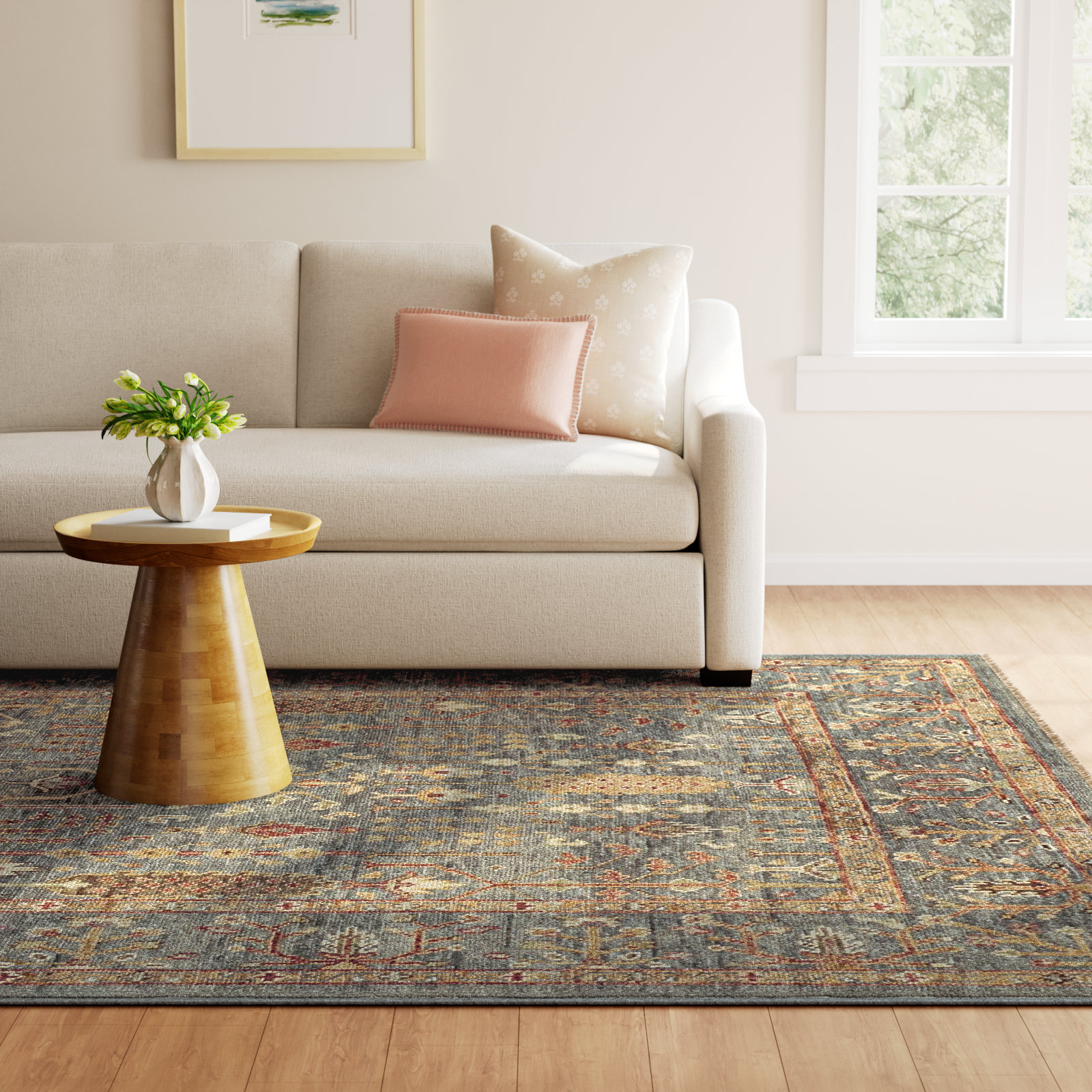 Brandonville Handmade Wool Rug, Rectangle 5'6" x 8'6"