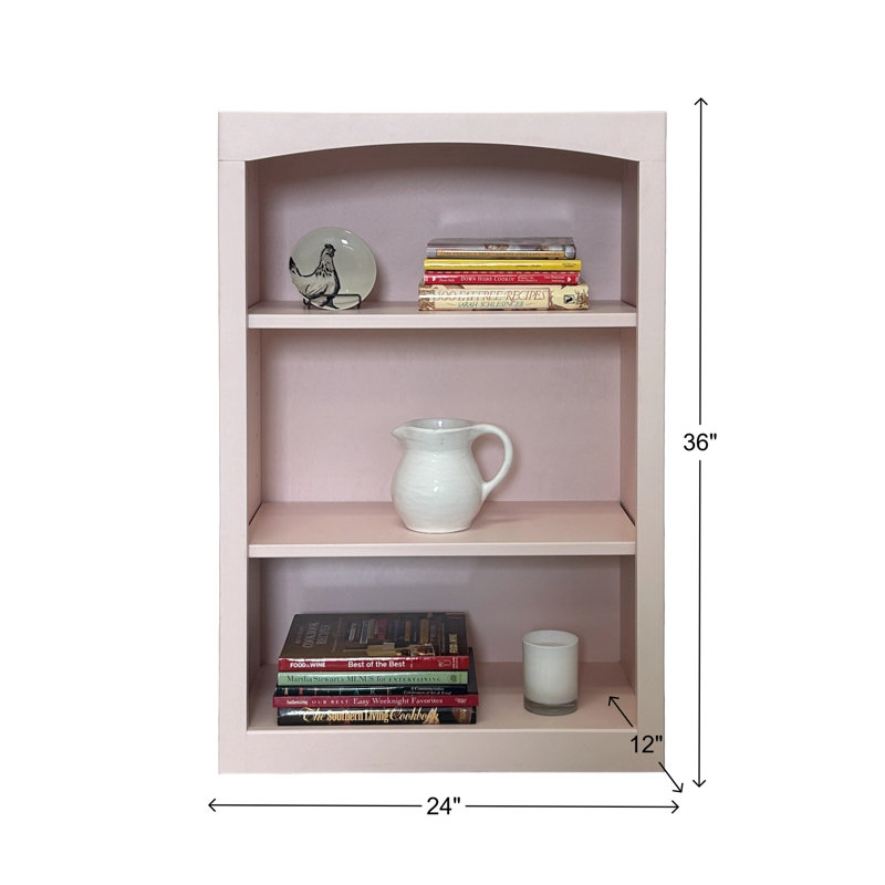 Bibliothèque classique Ossy, Rosé, (3 tablettes) H 36 po x l 24 po x P 12 po