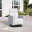 Fauteuil inclinable pivotant en osier de 28 po avec table d'appoint relevable-1044909685