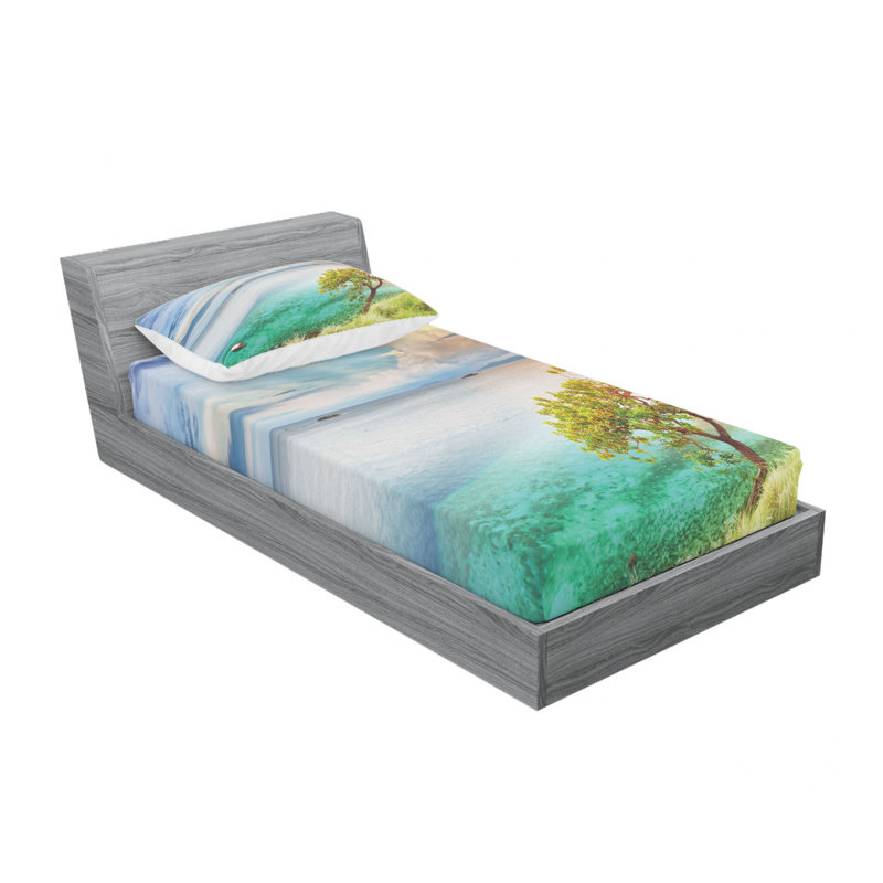Microfiber Sheet Set, Twin Sheet Set with Fitted Sheet