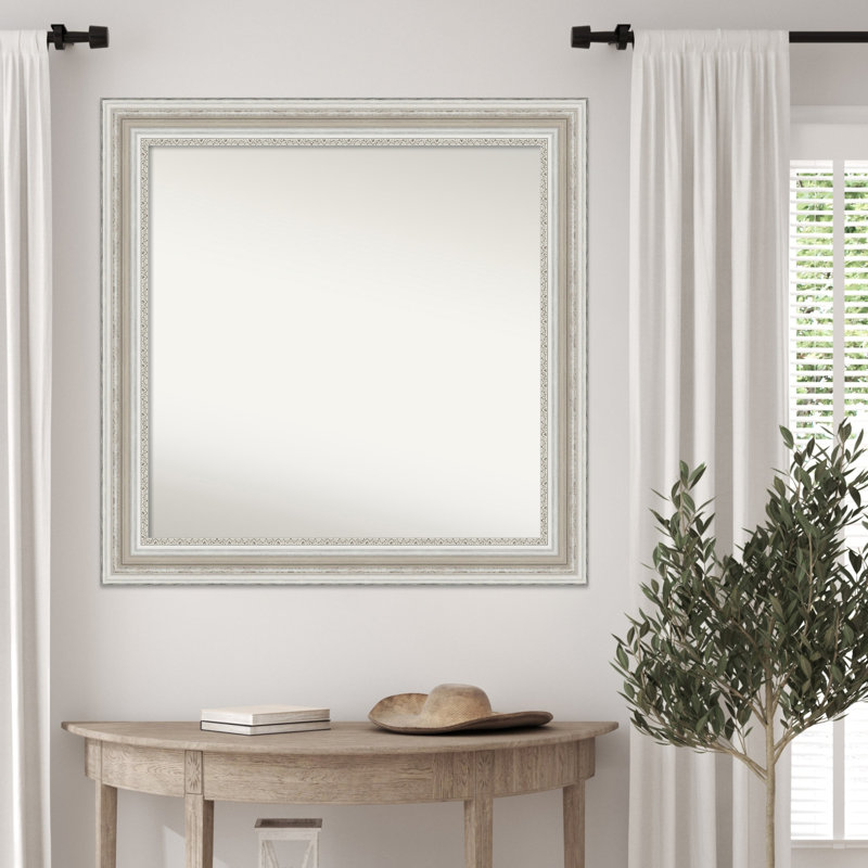 Miroir Ghazi, 32 po x 32 po, Argent antique