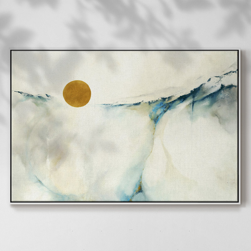 " Continuum ", White Floater Framed Canvas, 41'' H x 27'' W x 2"D