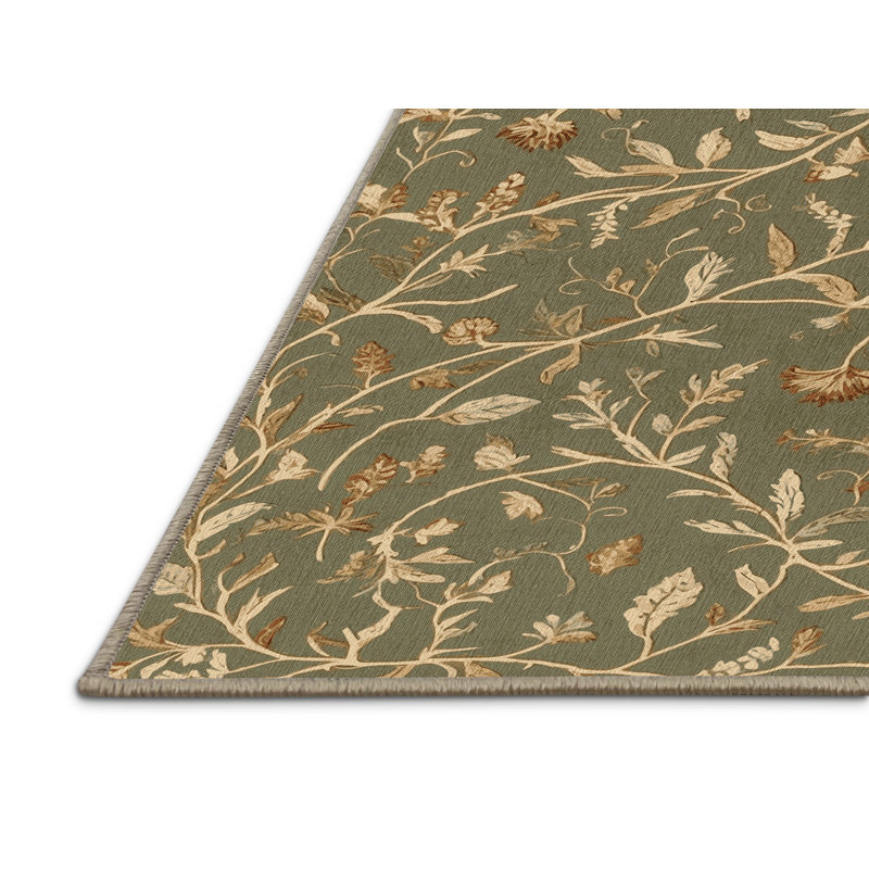 Tapis brun lavable à la machine, Rectangle 2 pi x 3 pi