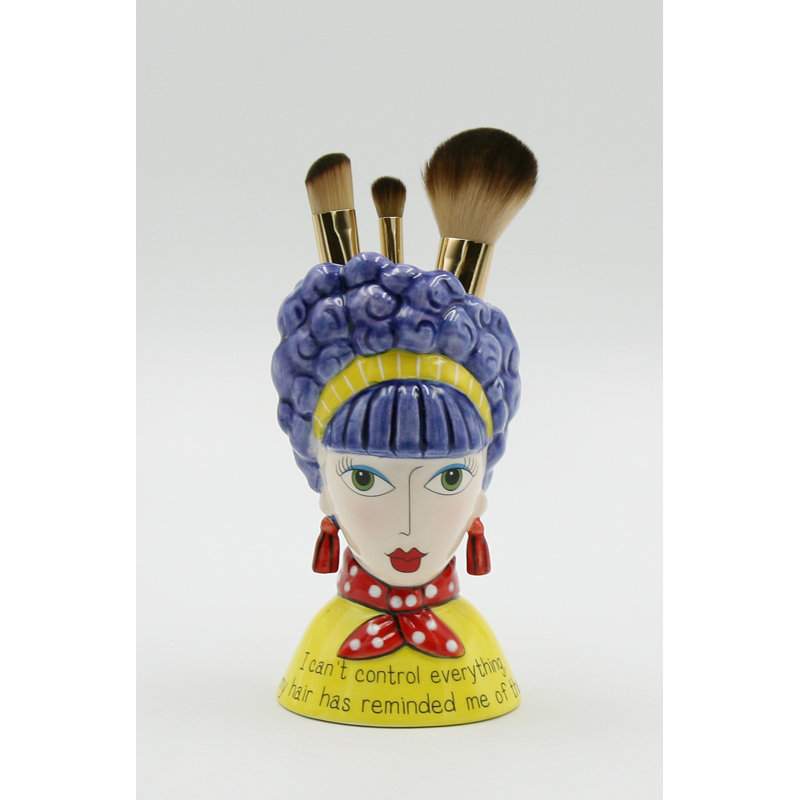 Porte-pinceau à maquillage en céramique